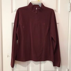 North Face fleece zip-up pullover sweater